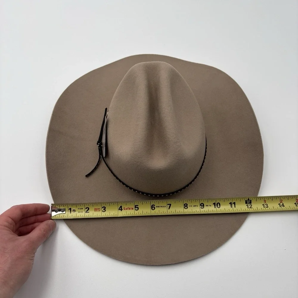 Lack of Color 100% Australian Wool Western Cowboy Hat Tan Star Studs Size M